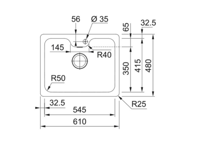 BCX 110 55 TL 122.0689.806 Мойка стальная