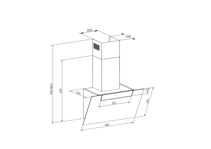 AIRBOX60WH COMFORT Вытяжка пристенная