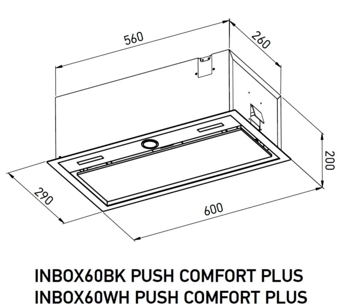 INBOX60WH PUSH COMFORT PLUS Вытяжка встраиваемая