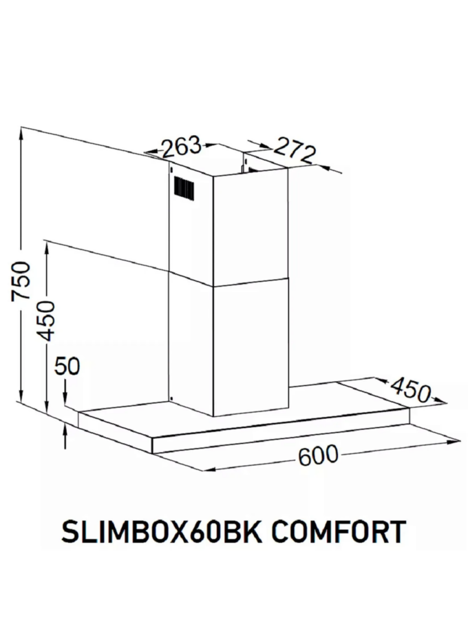 SLIMBOX60BK COMFORT Вытяжка пристенная