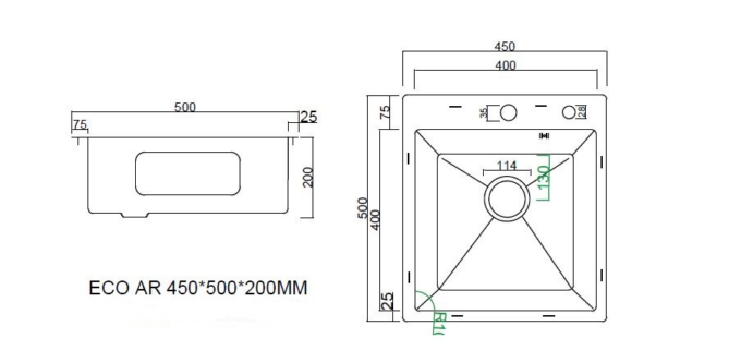 ARFEKA ECO AR 450500 BLACK PVD NANO