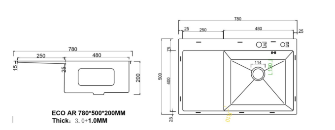 ECO AR 780500 R SATIN